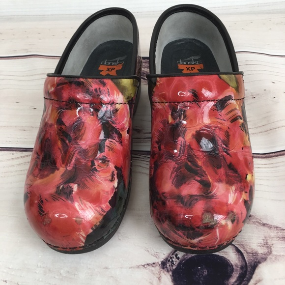 dansko watercolor clogs